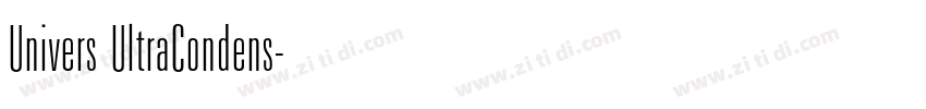 Univers UltraCondens字体转换